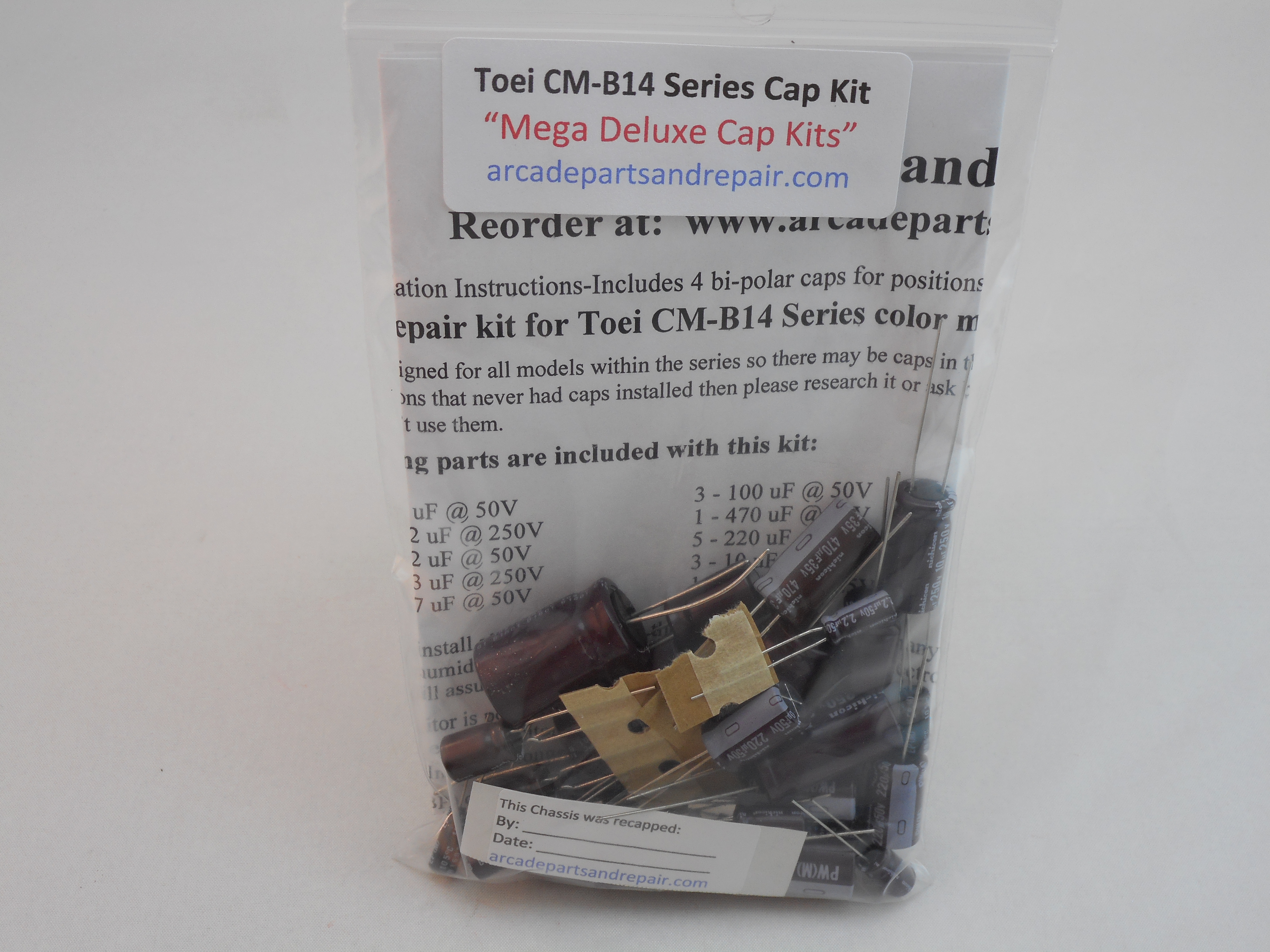 Toei CM-B14 Monitor Cap Kit 105C Nichicon