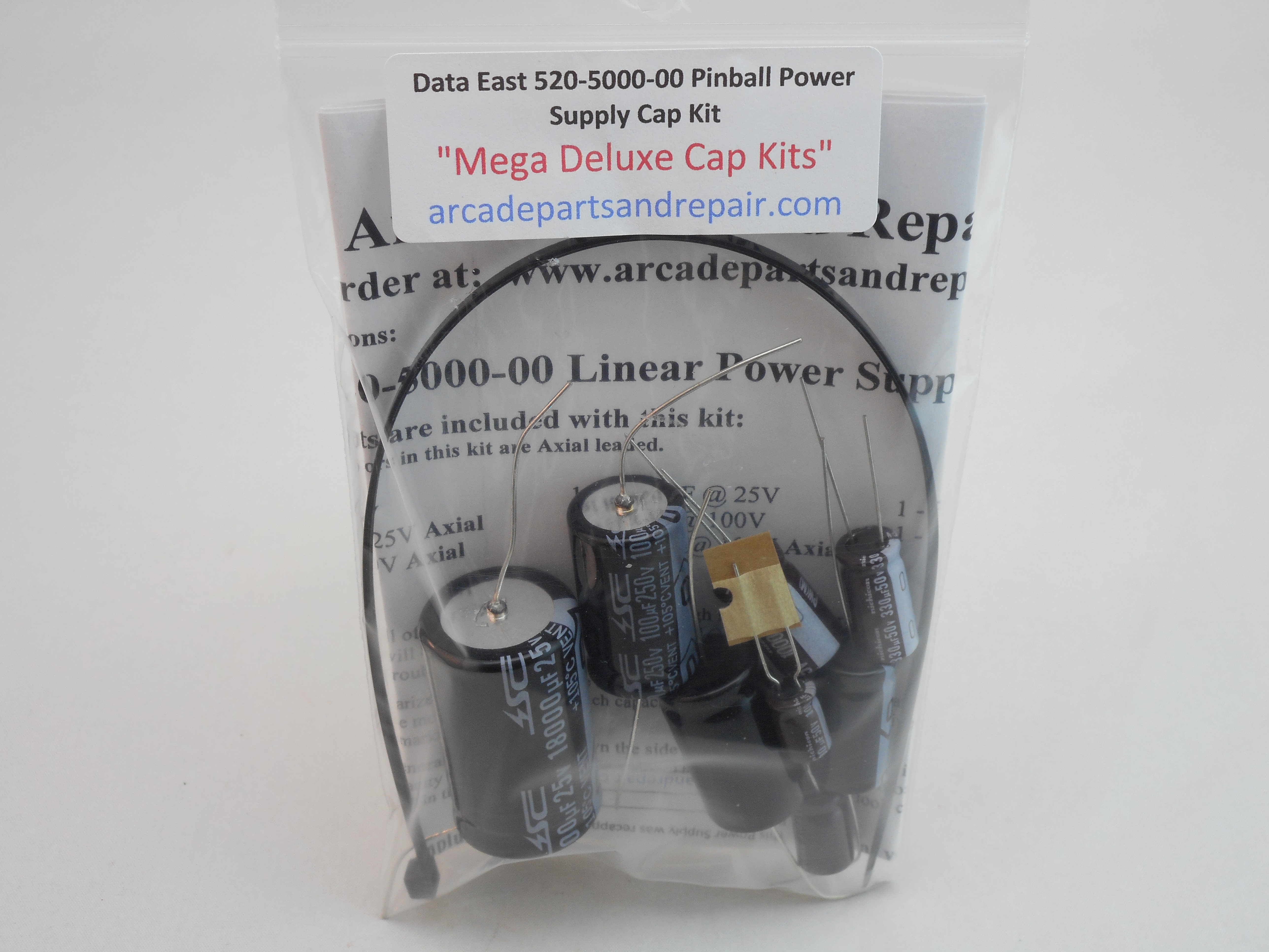 Data East 520-5000-00 Power Supply 105C Cap Kit
