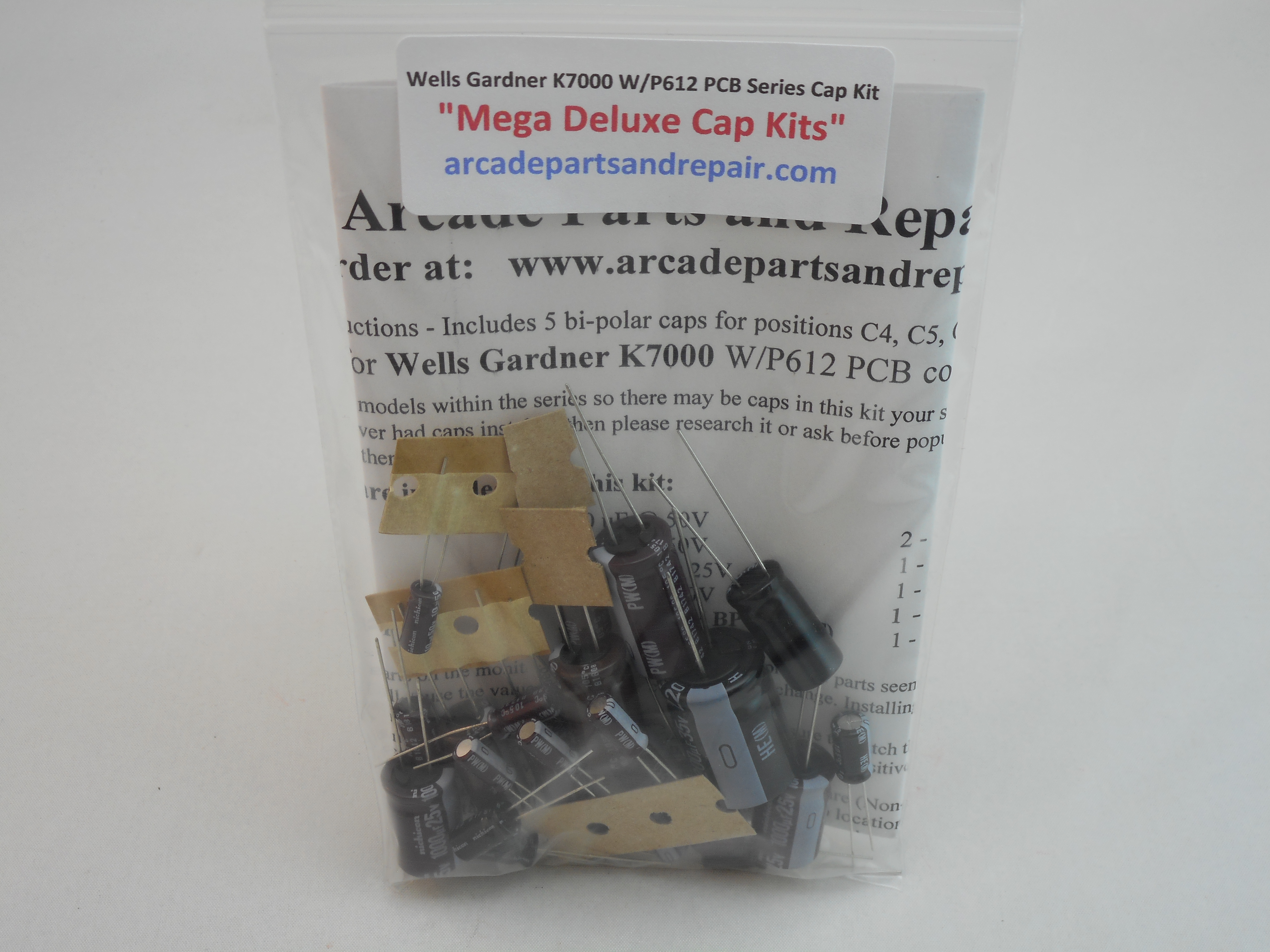 Wells Gardner K7000 W/P612 PCB Cap Kit 105C Nichicon
