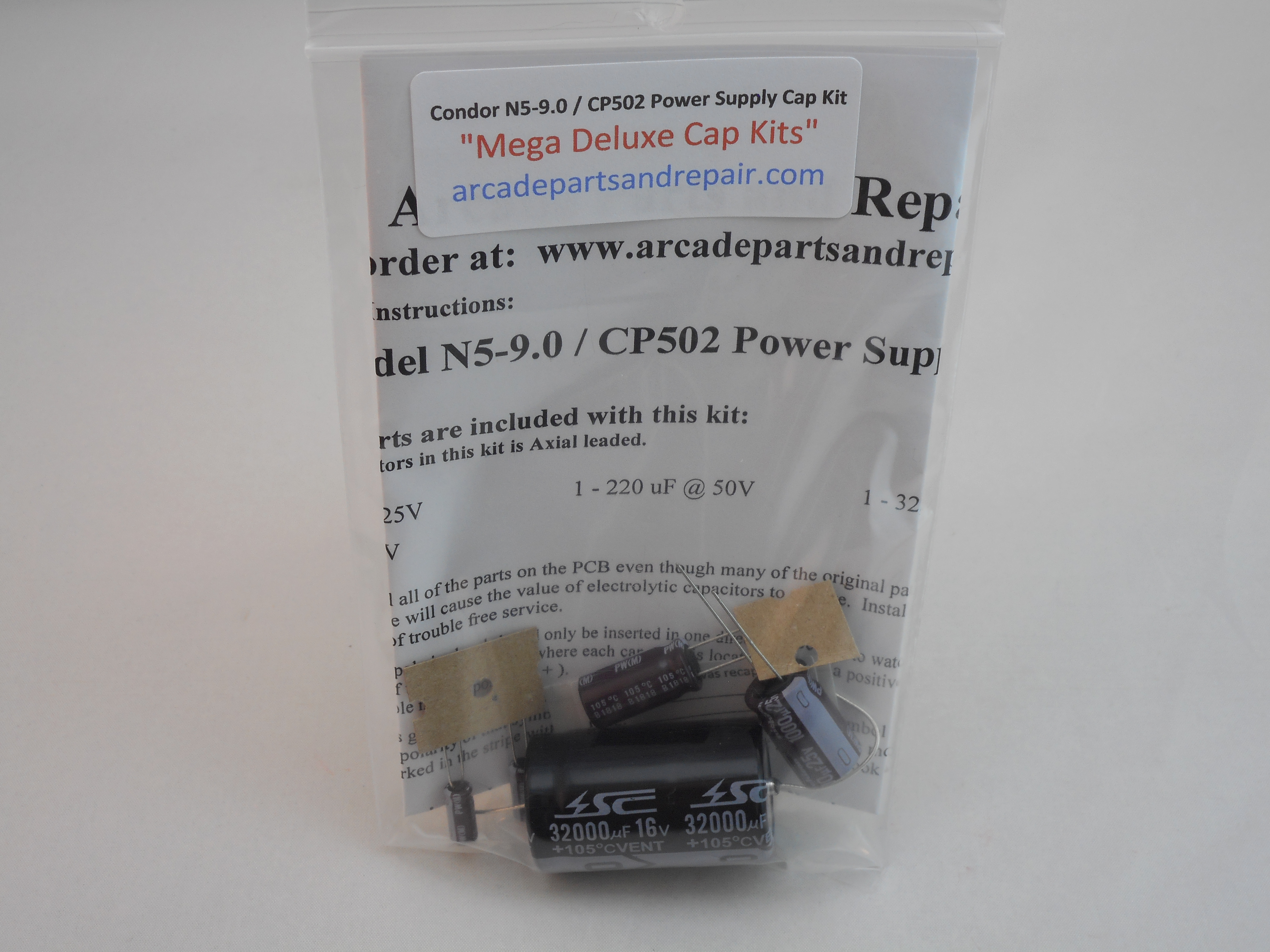 Condor / Exidy N5-9.0 / CP502 Power Supply 105C Cap Kit