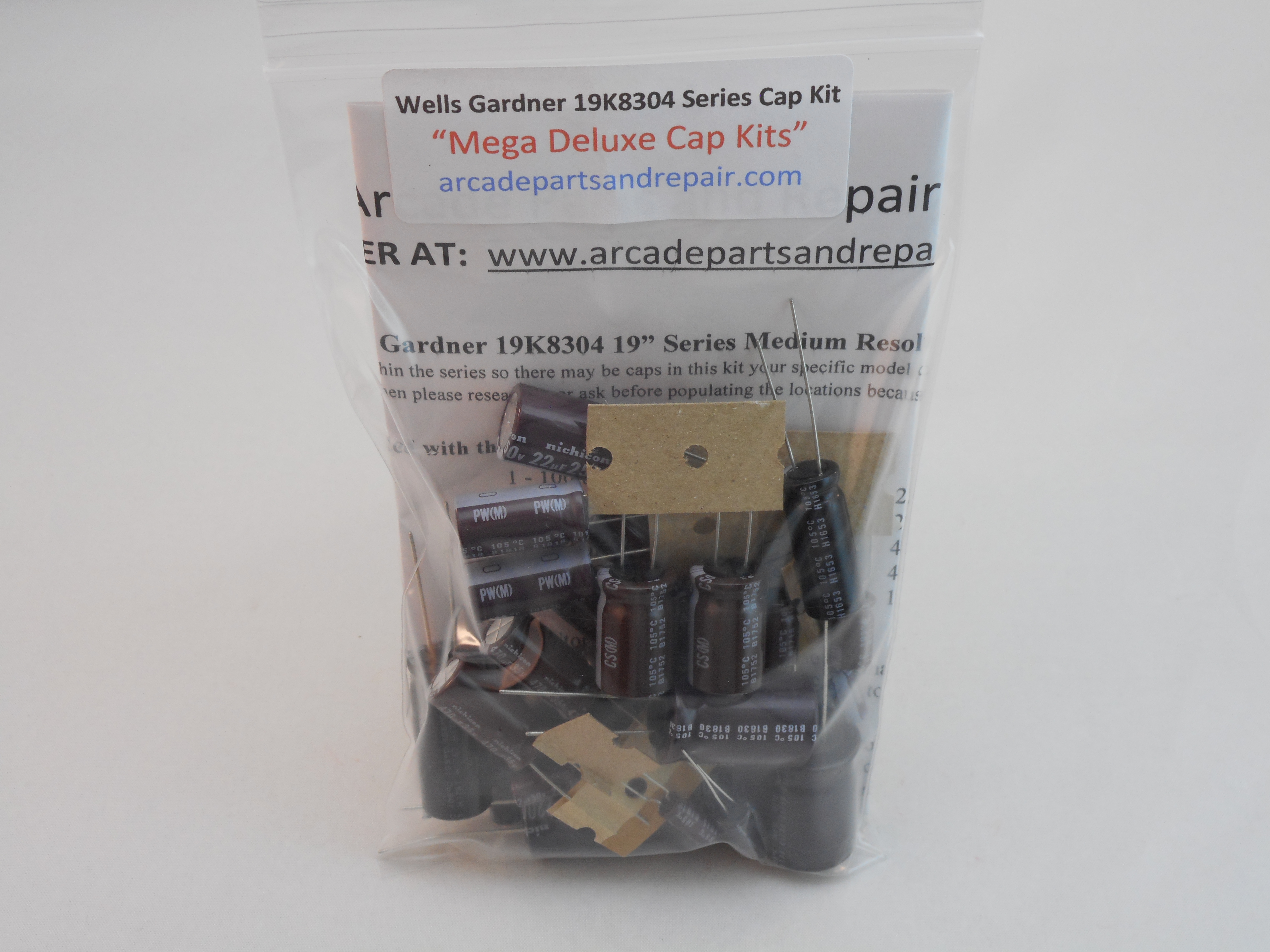Wells Gardner 19K8304 Series Monitor Cap Kit 105C Nichicon