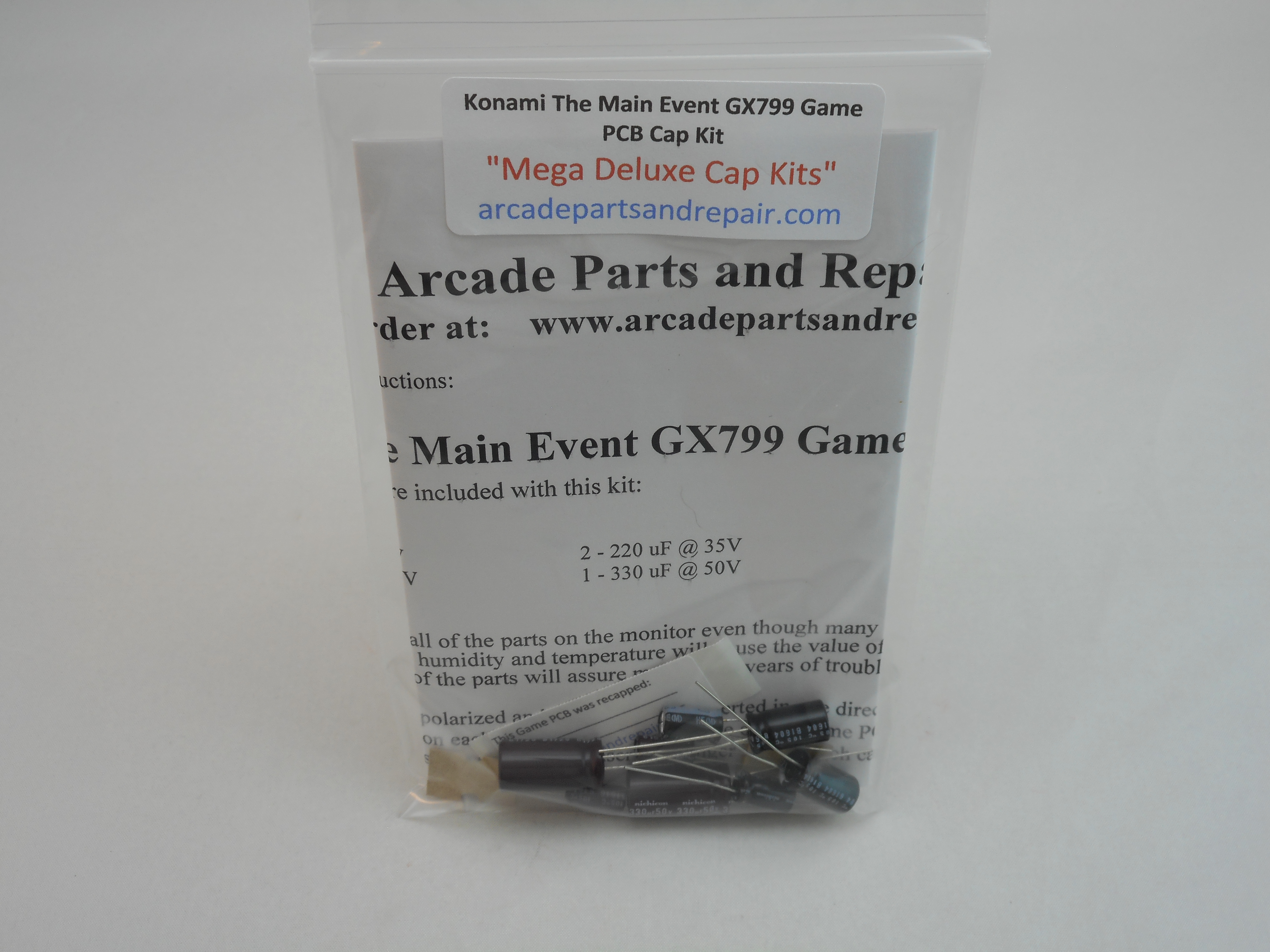 Konami The Main Event GX799 Game PCB Cap Kit 105C Nichicon
