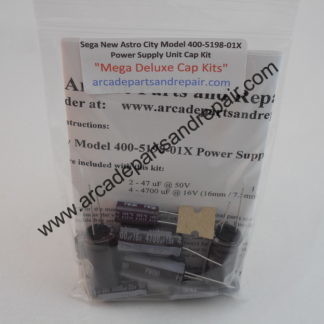 Sega Astro City Model 400-5198-01X PSU PCB Cap Kit 105C Nichicon