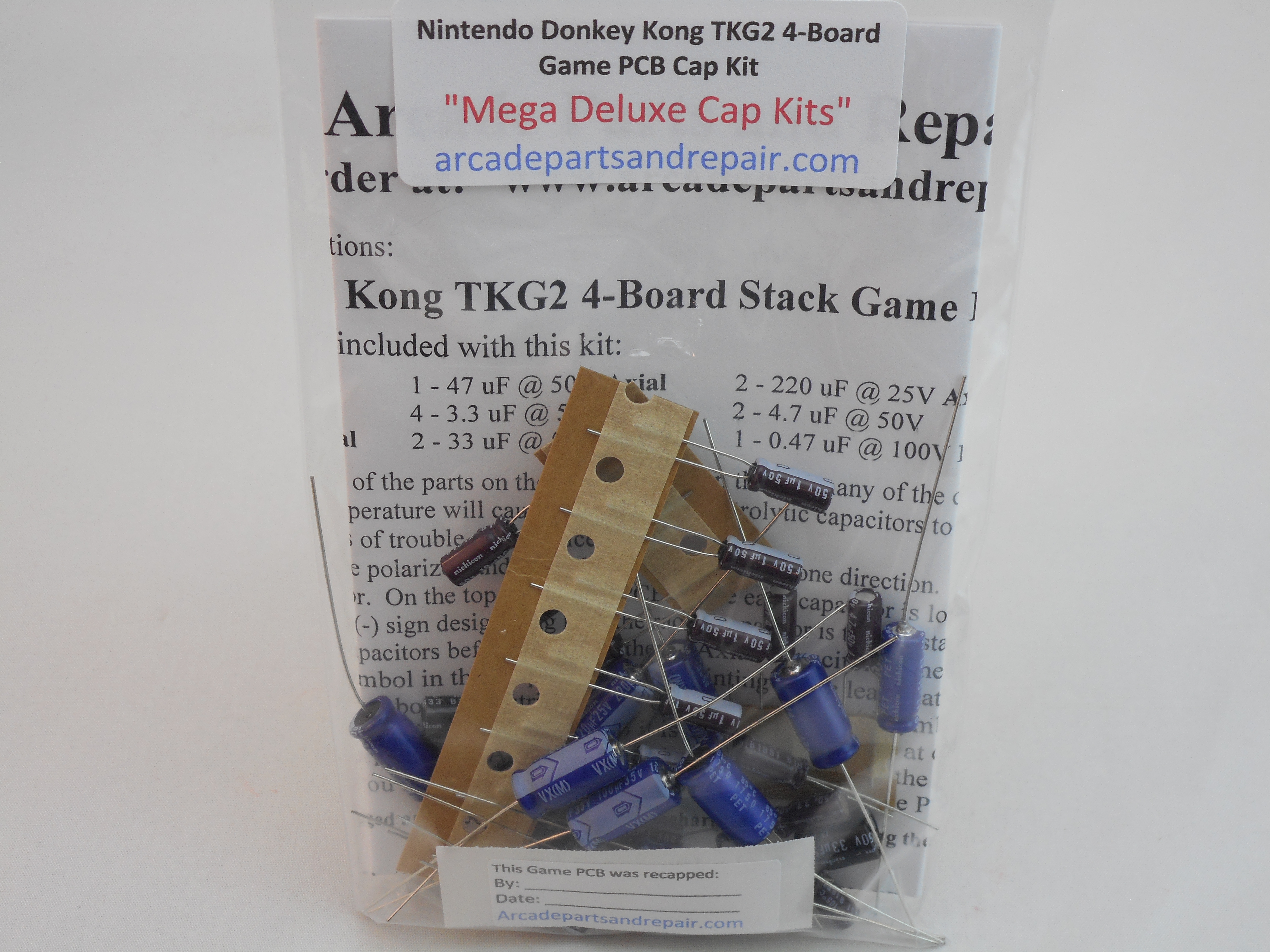 Nintendo Donkey Kong TKG2 4-Board Game PCB Cap Kit Nichicon
