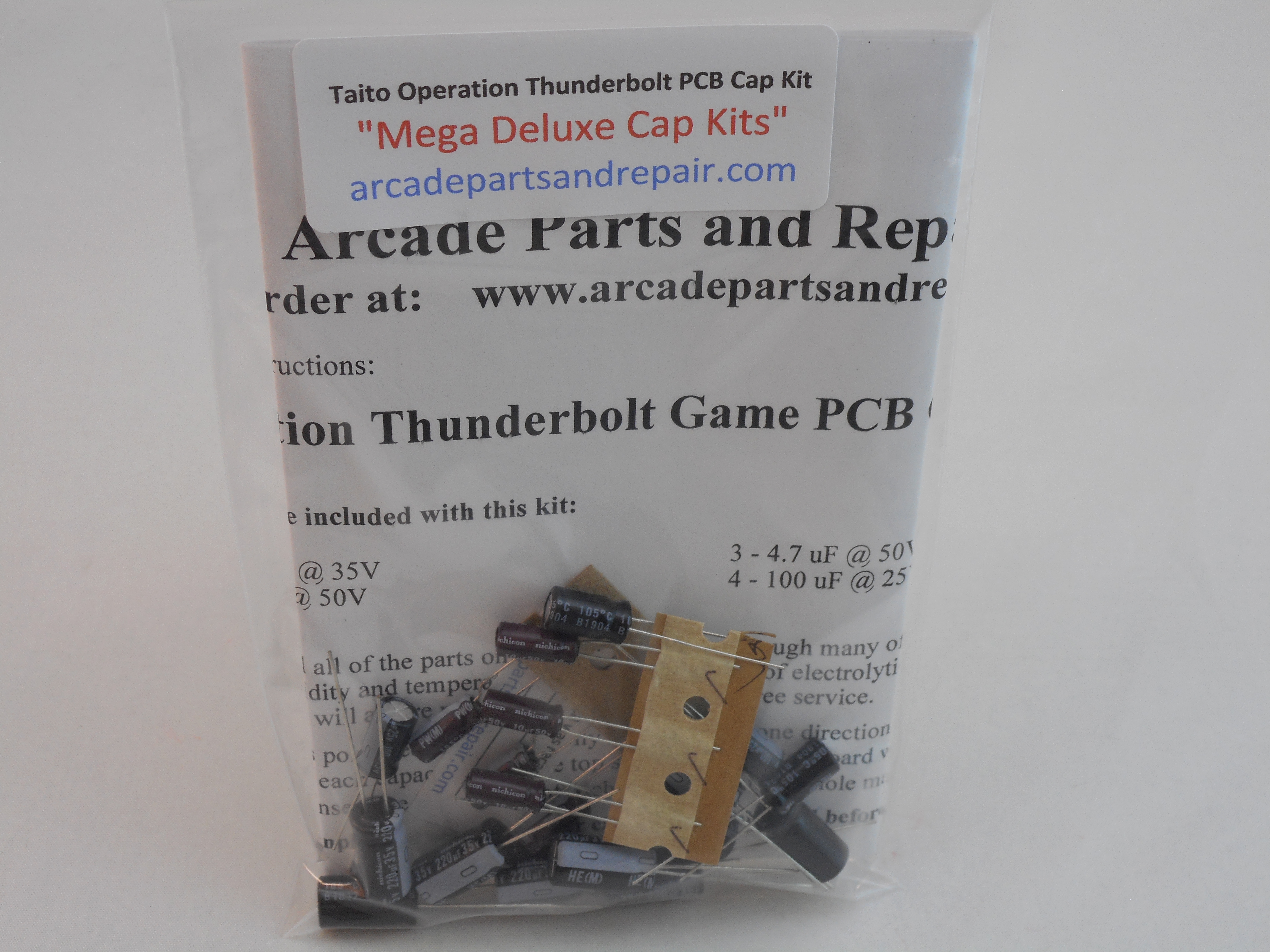 Taito Operation Thunderbolt Game PCB Cap Kit 105C Nichicon