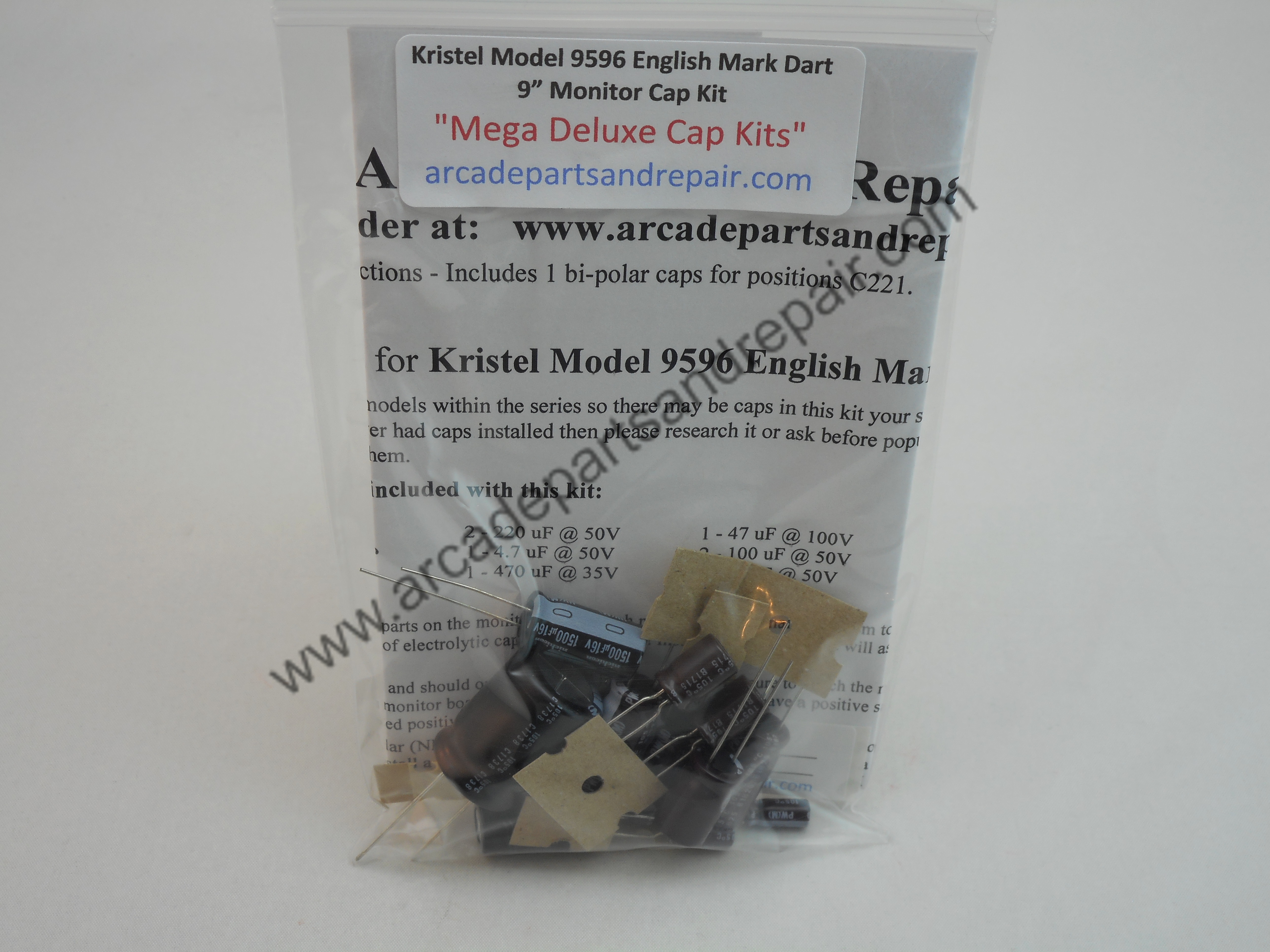 Kristel Model 9596 Monitor Cap Kit 105C Nichicon