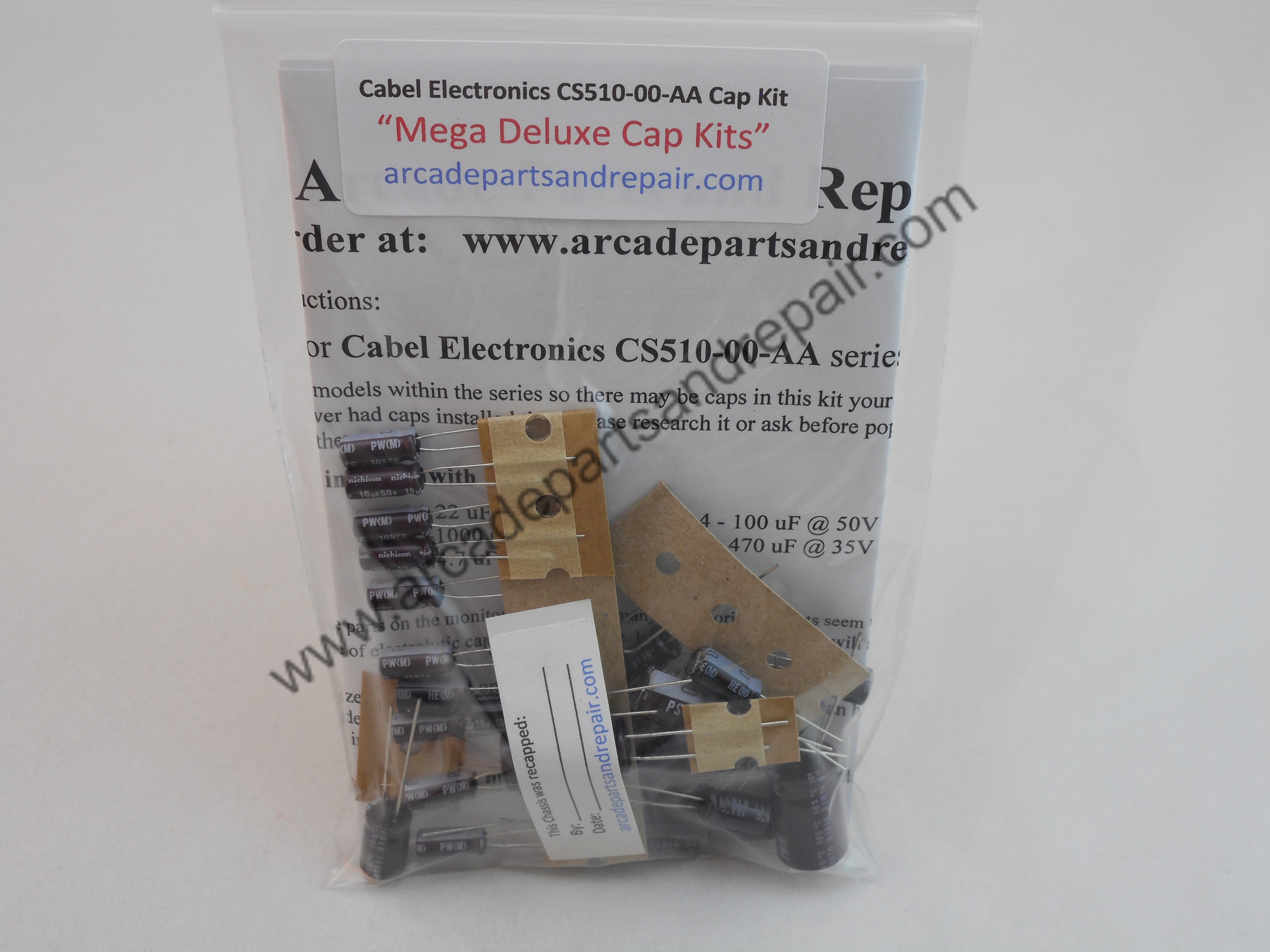Cabel Electronics CS510-00-AA Monitor Cap Kit 105C Nichicon