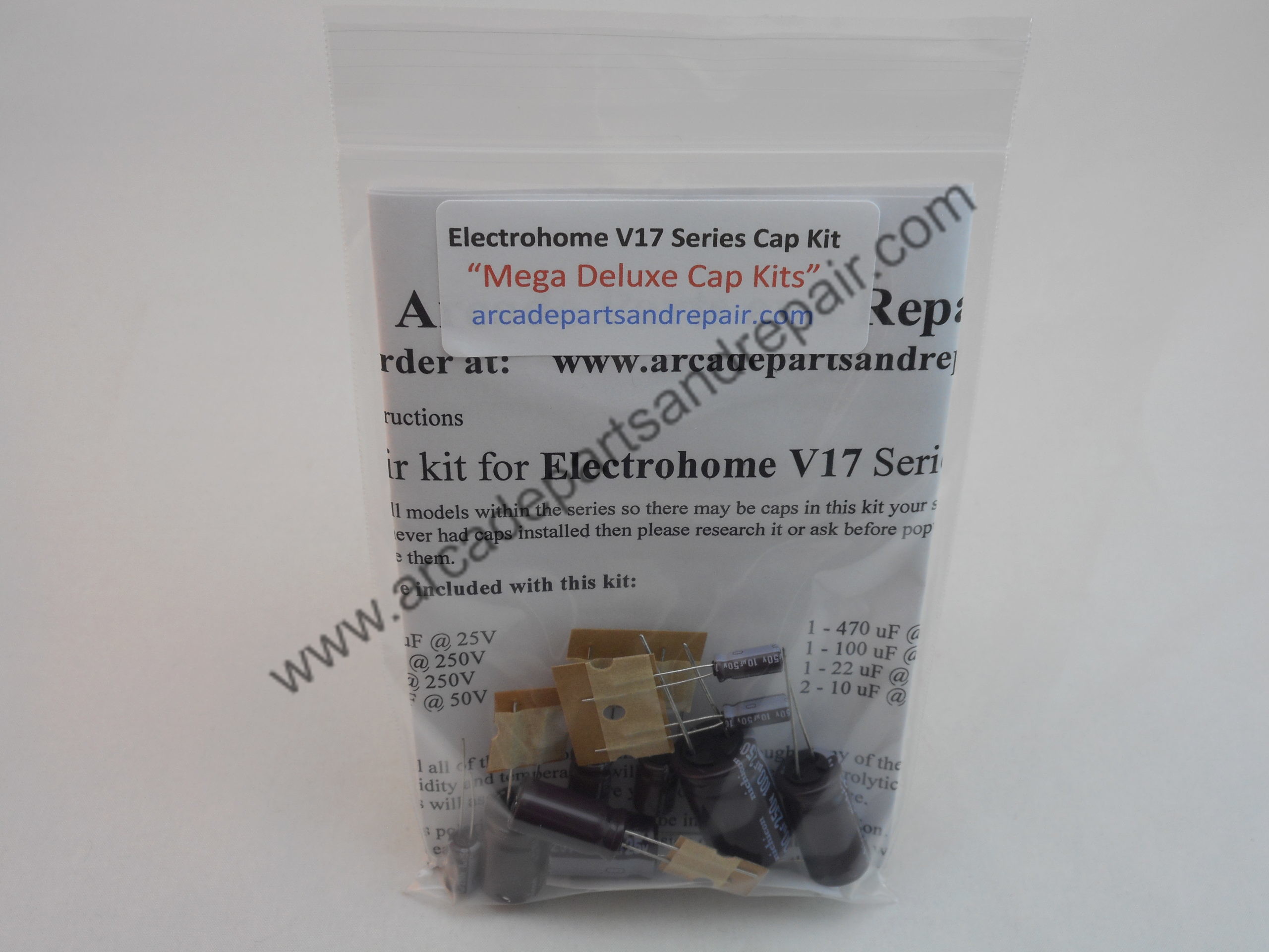Electrohome V17 Monitor Cap Kit 105C Nichicon