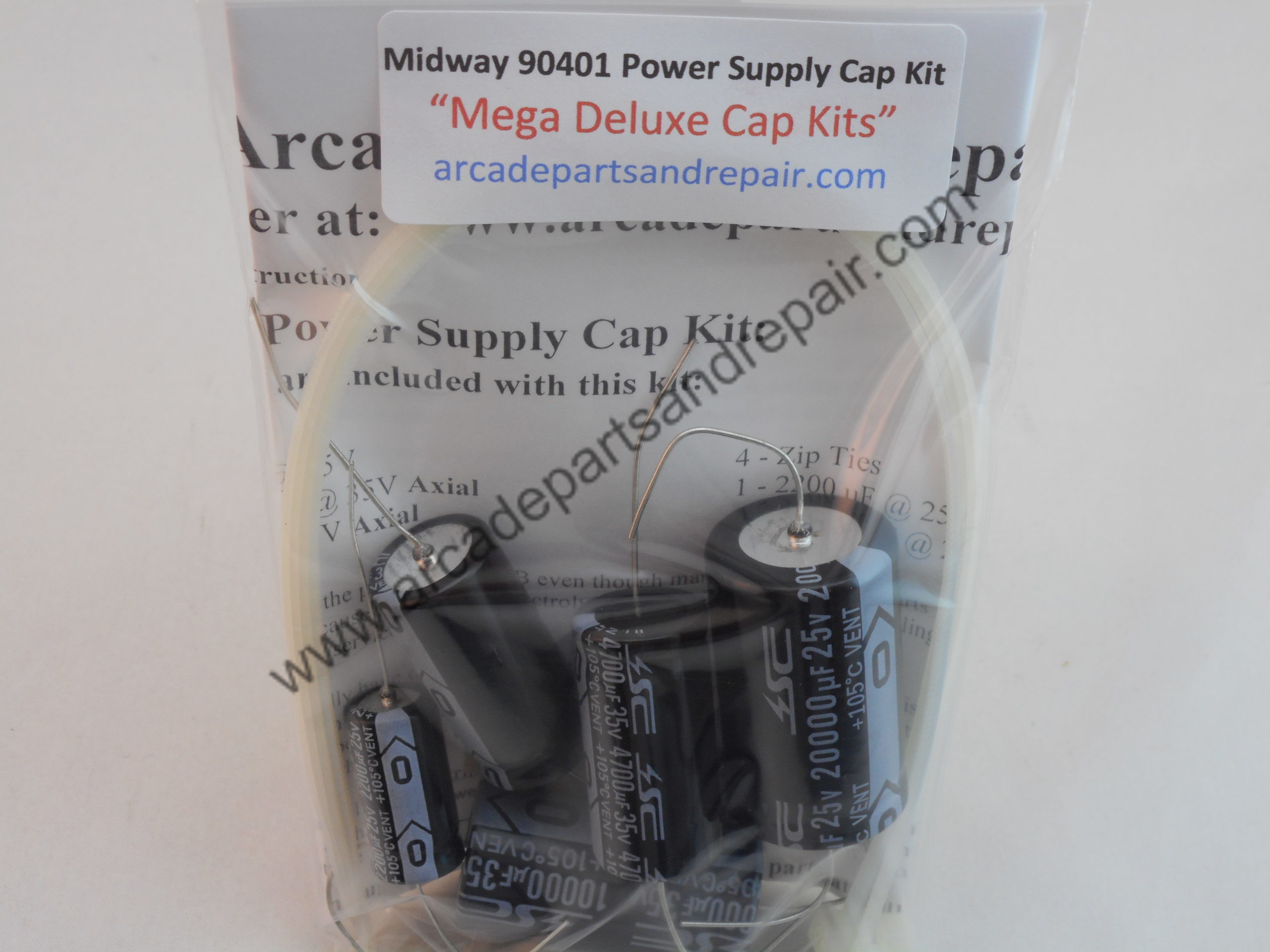 Midway A082-90401 Power Supply 105C Cap Kit