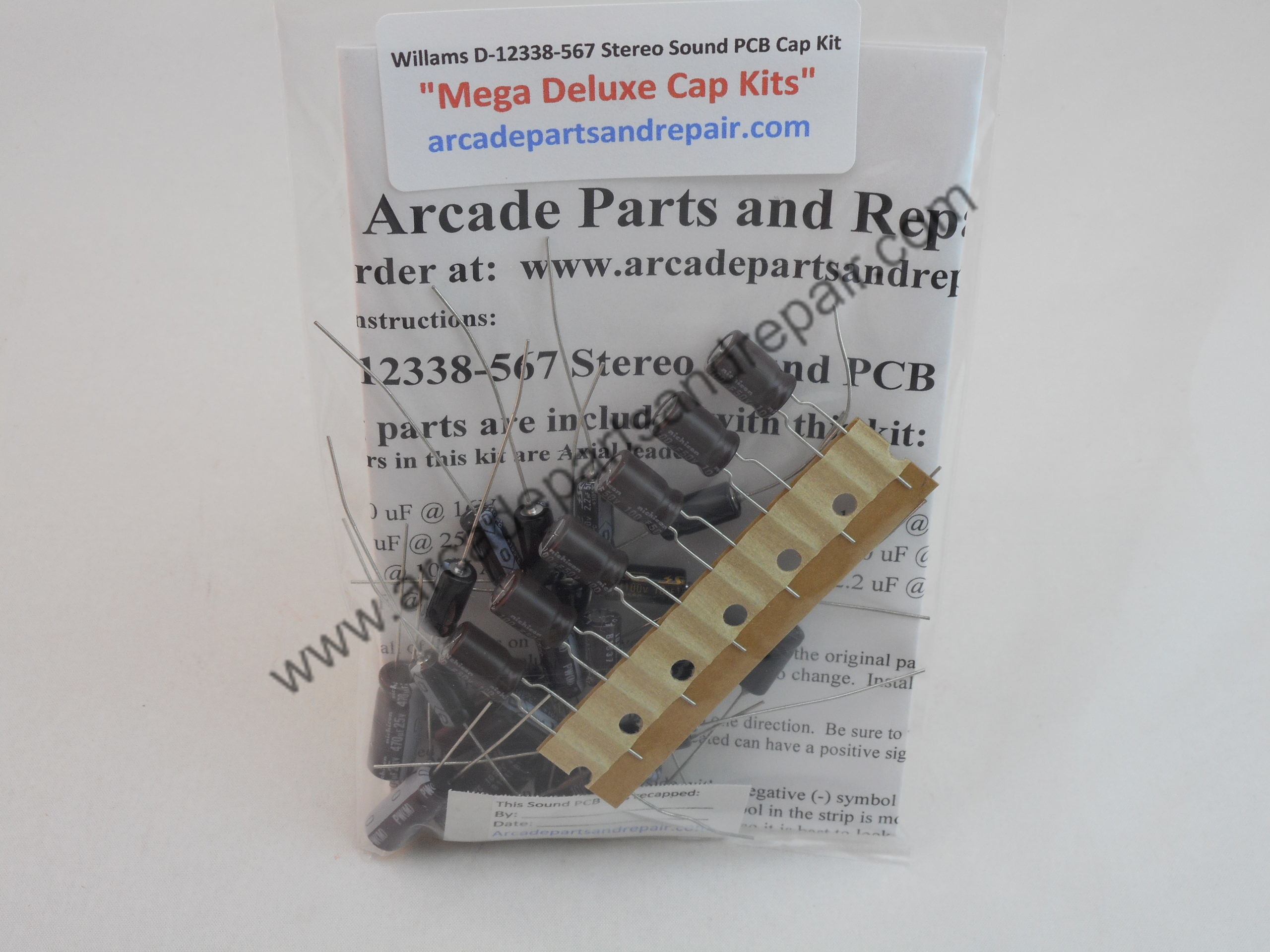 Williams D-12338-567 Stereo Sound PCB 105C Cap Kit