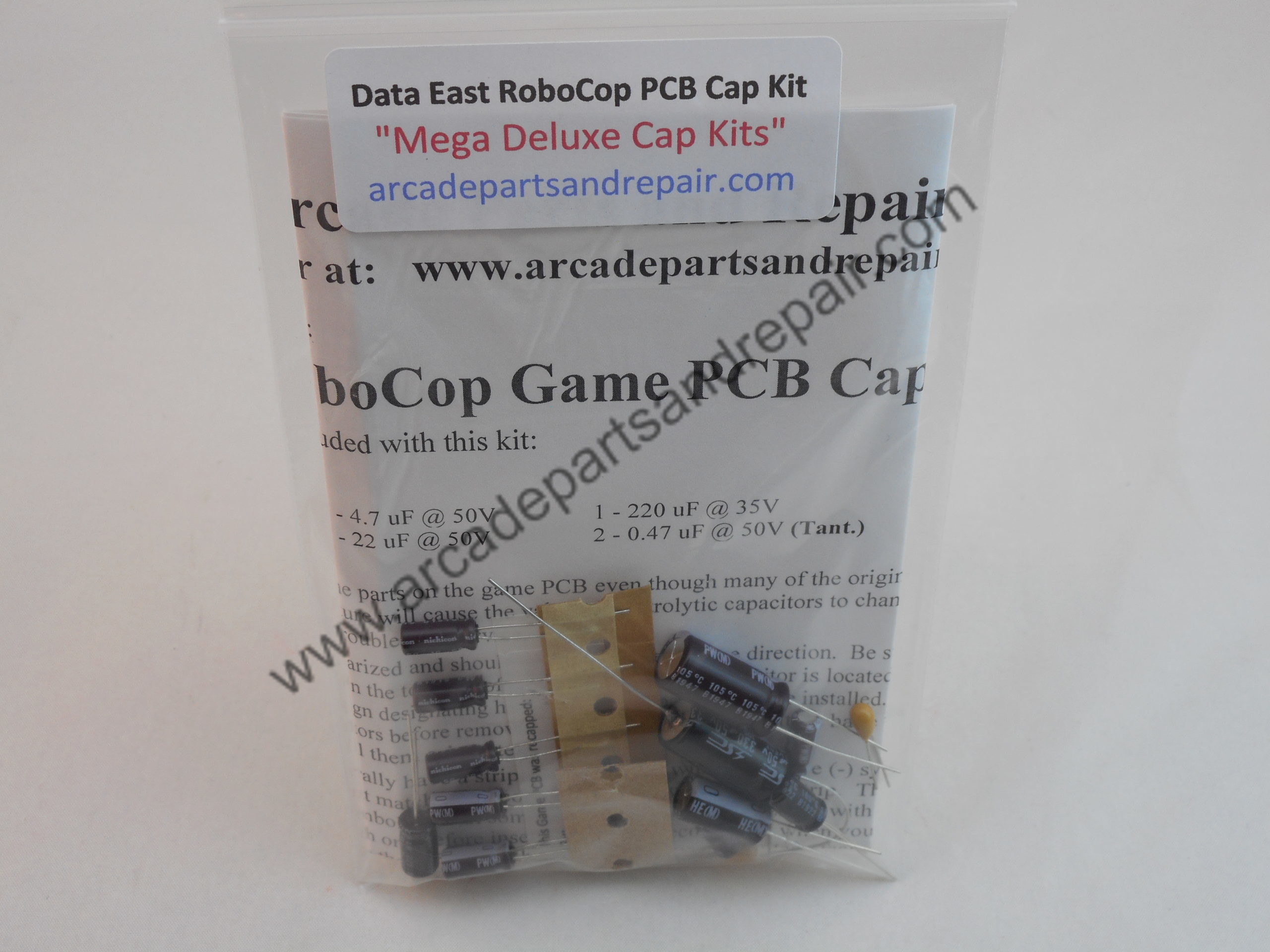 Data East RoboCop Game PCB Cap Kit 105C Nichicon