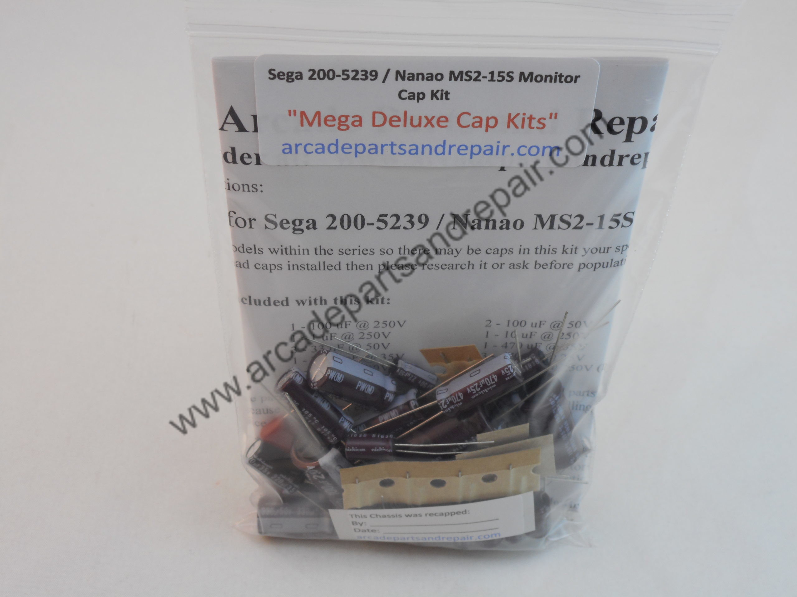 Sega 200-5239 / Nanao MS2-15S Monitor Cap Kit 105C Nichicon