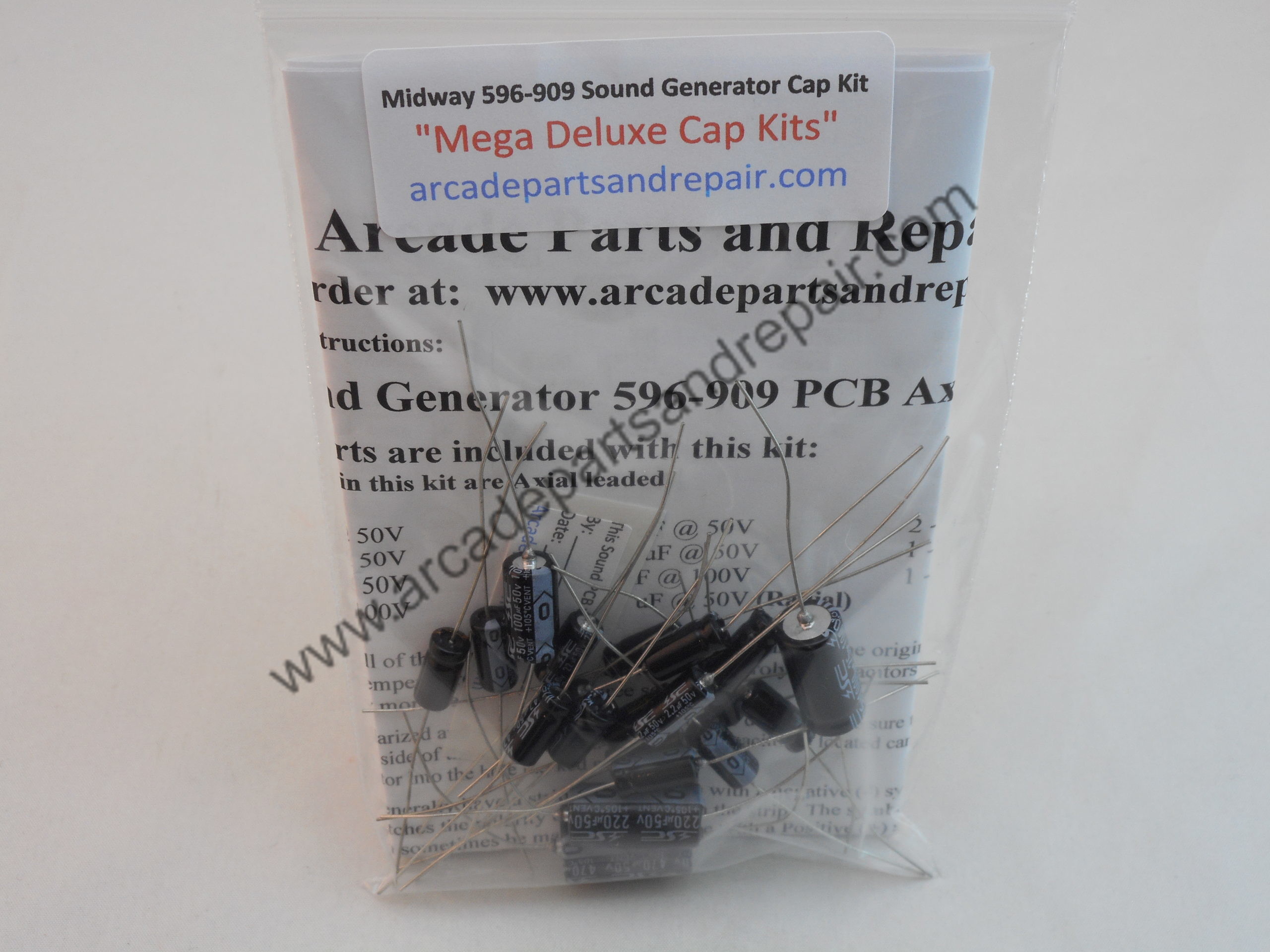 Midway 596-909 Sound Generator PCB 105C Cap Kit