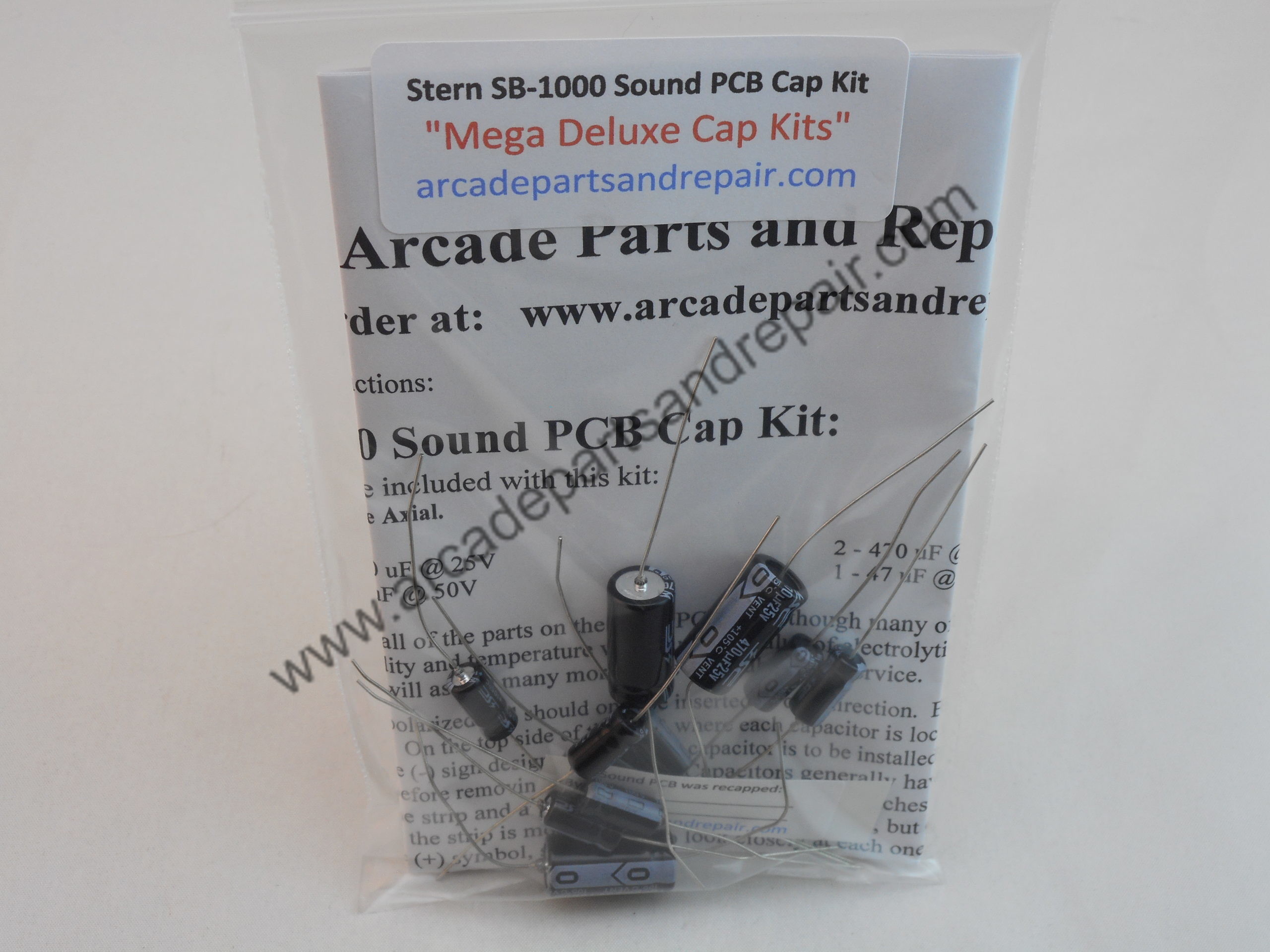 Stern SB-1000 Sound PCB 105C Axial Cap Kit