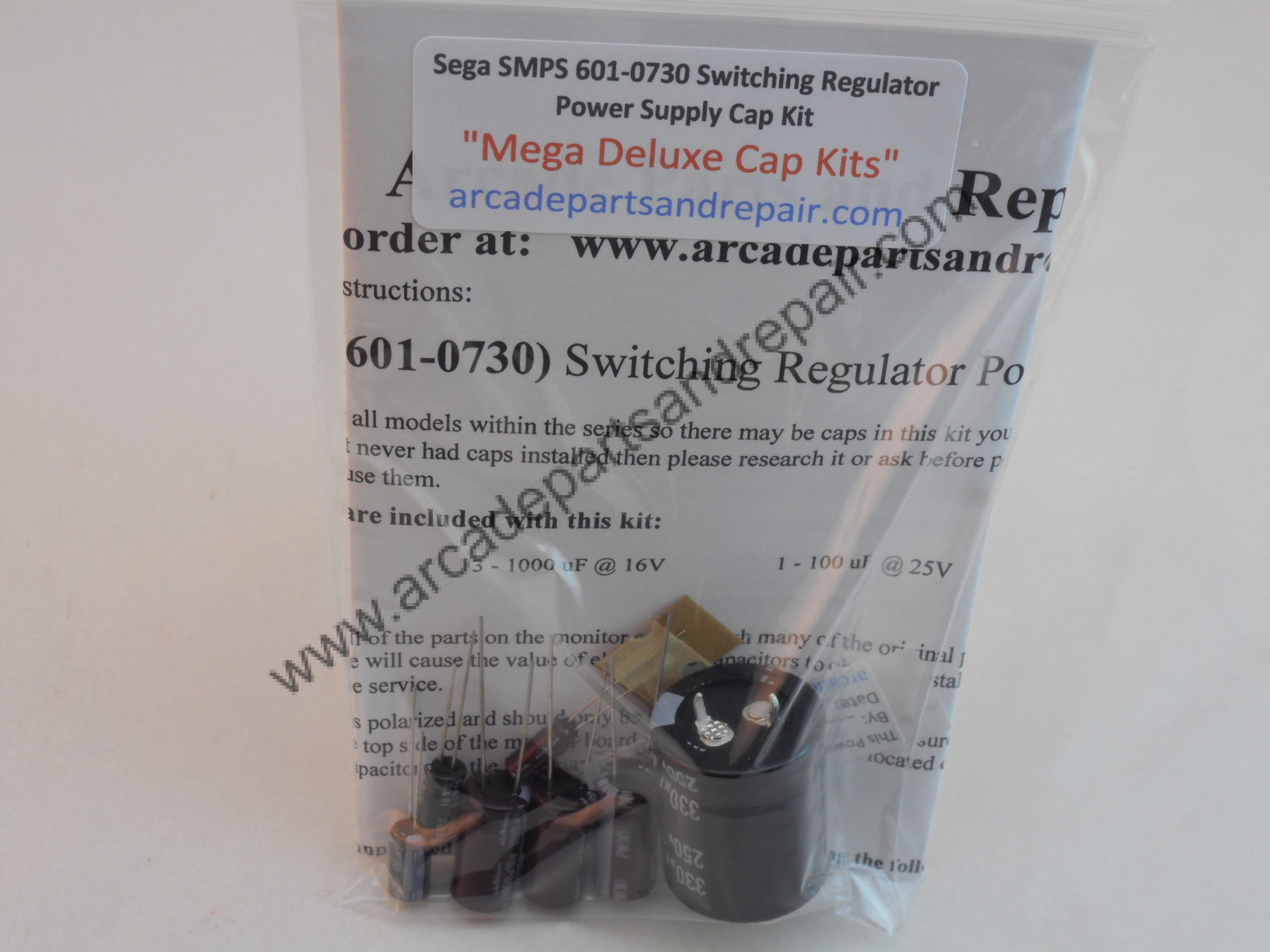 Sega SMPS 601-0730 P/S Cap Kit W/ Filter Cap 105C Nichicon