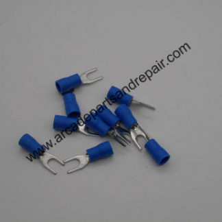 Spade Terminal #8 Partially Insulated Blue (10 Pieces) (QD1013)