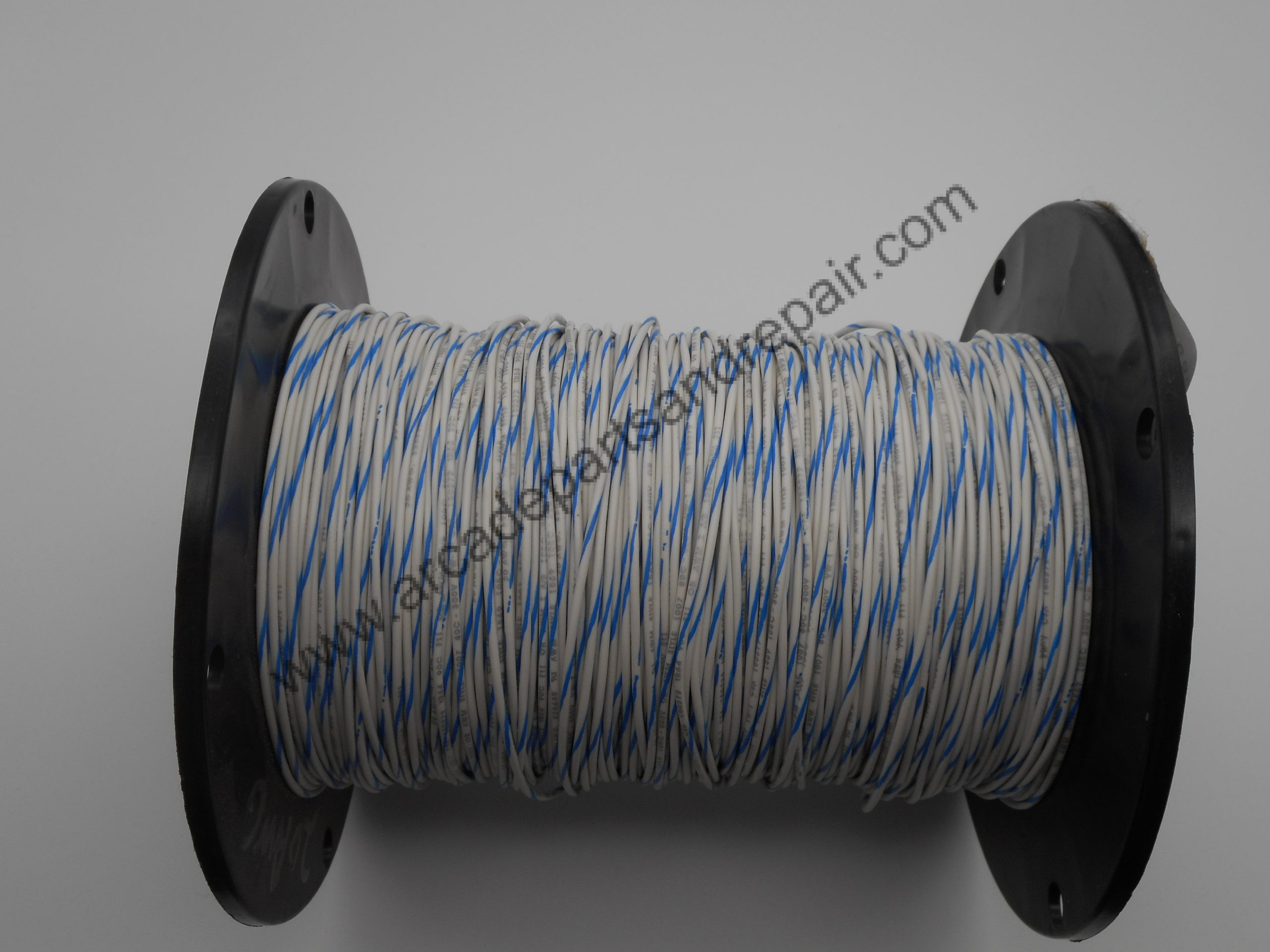 White W/ Blue Stripe Stranded Wire 20AWG