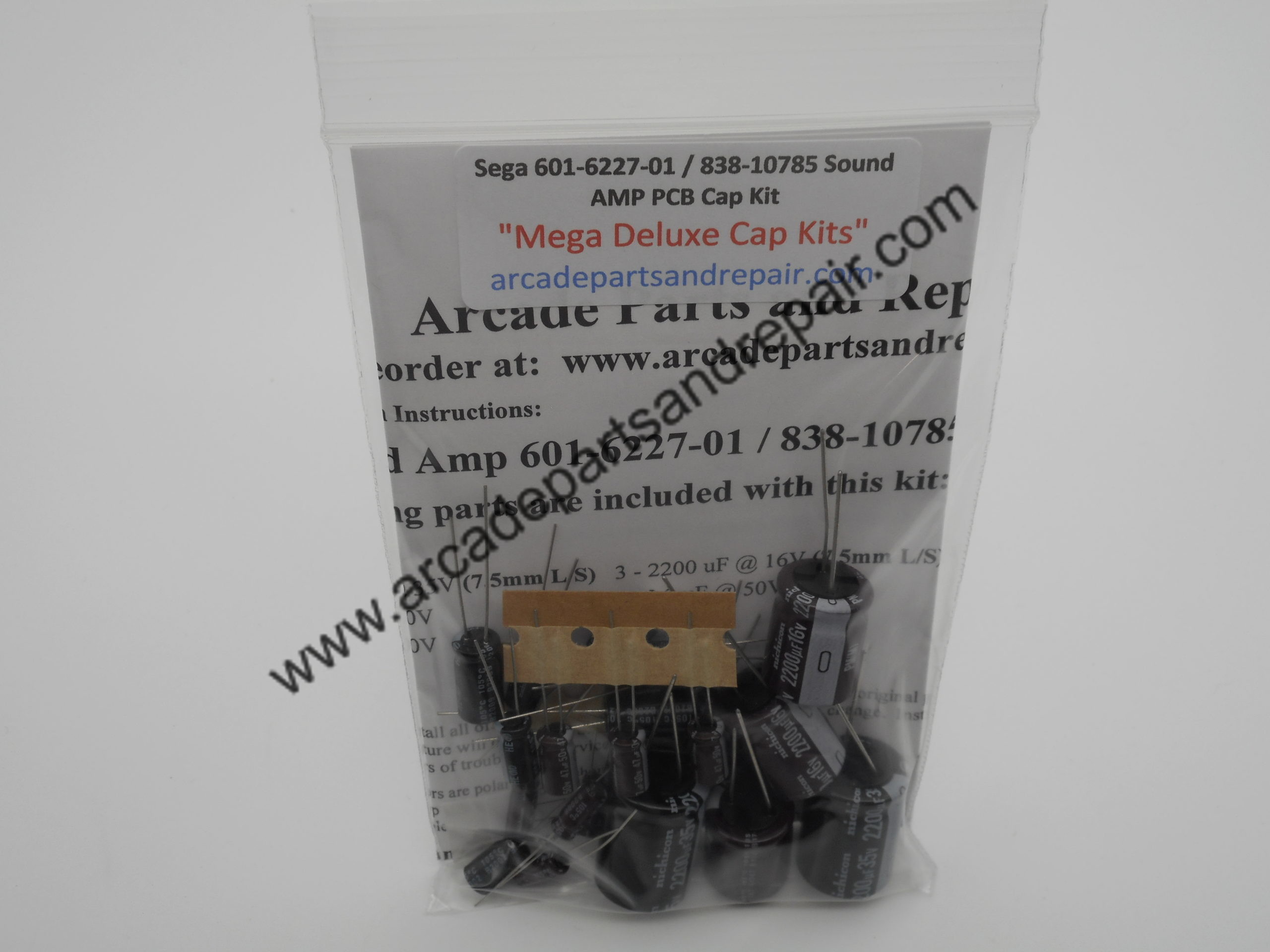 Sega 601-6227-01 / 838-10785 Sound PCB 105C Nichicon Cap Kit