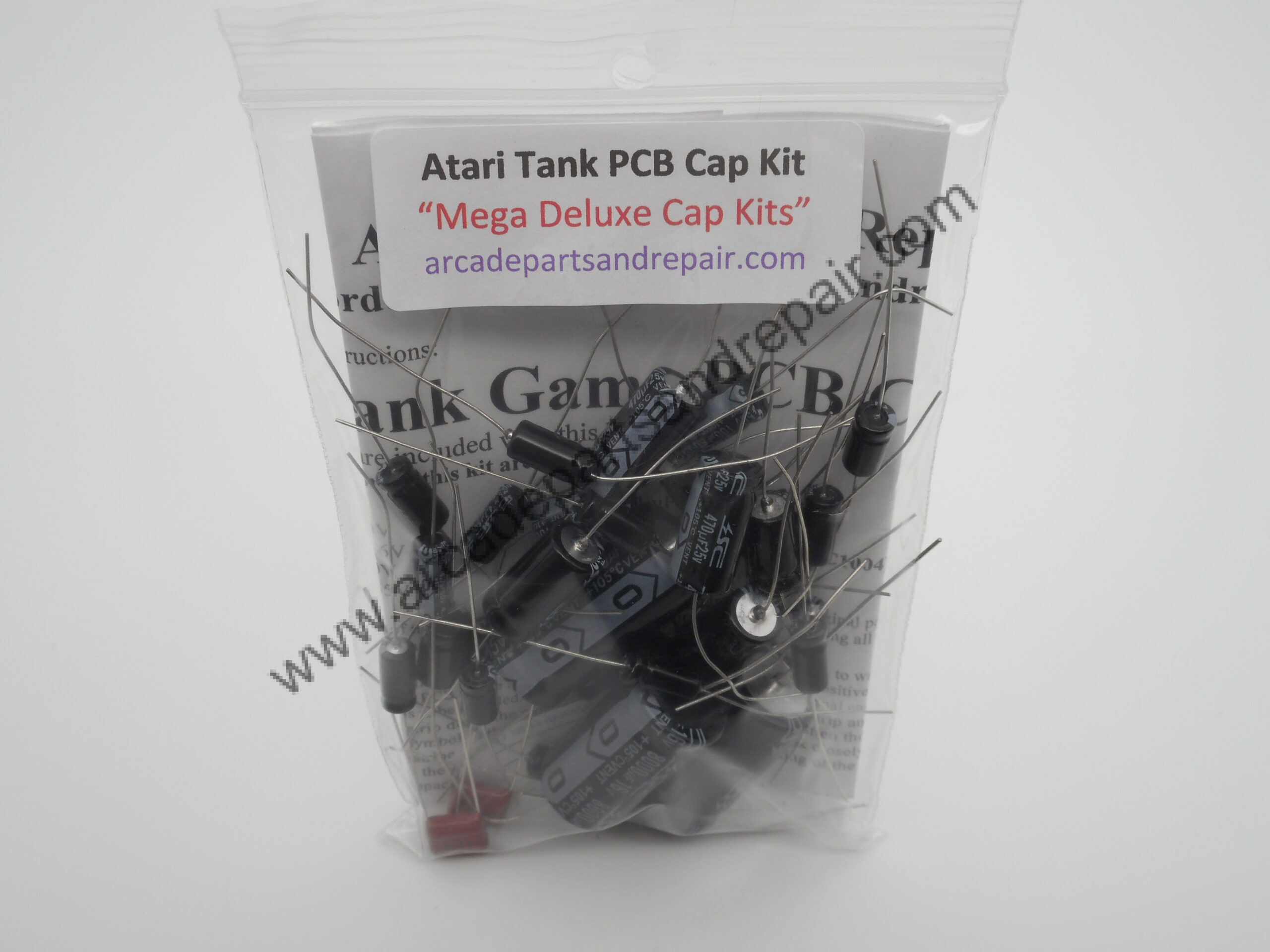 Atari Tank Complete Game PCB 105C Axial Cap Kit