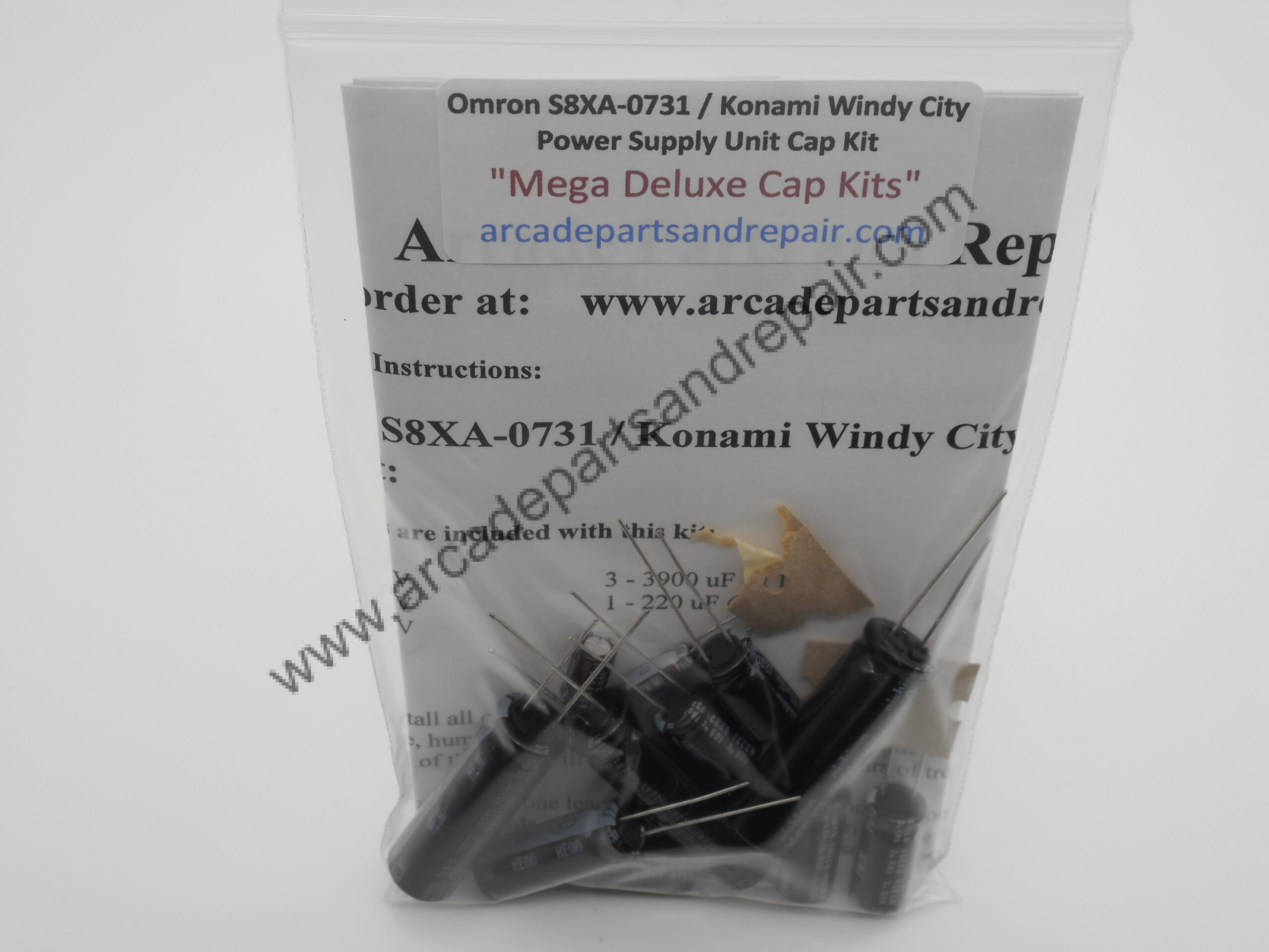 Omron S8XA-0731 / Konami Windy City PSU Cap Kit 105C Nichicon