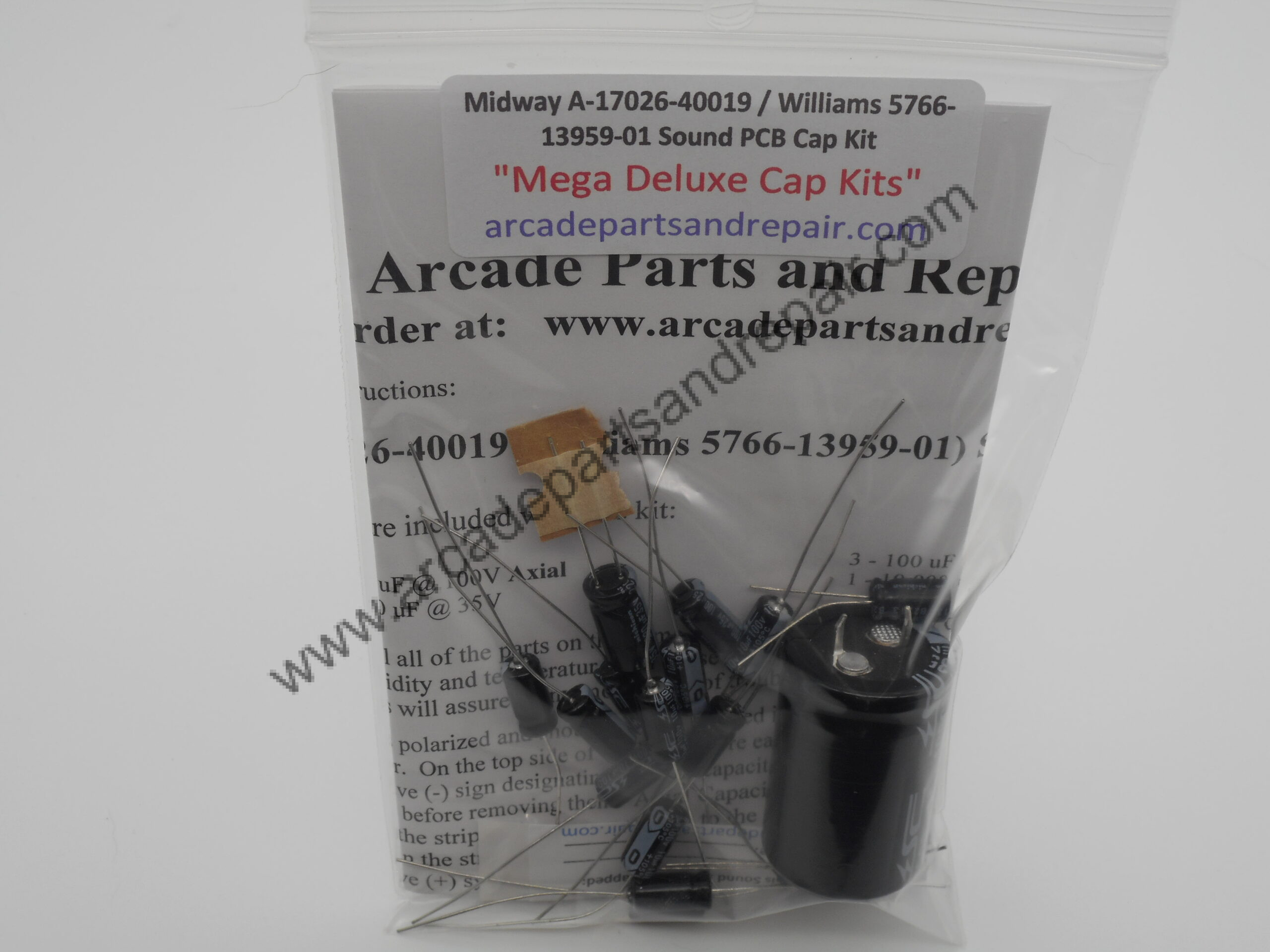 Midway A-17026-40019 / Williams 5766-13959-01 Sound PCB 105C Cap Kit