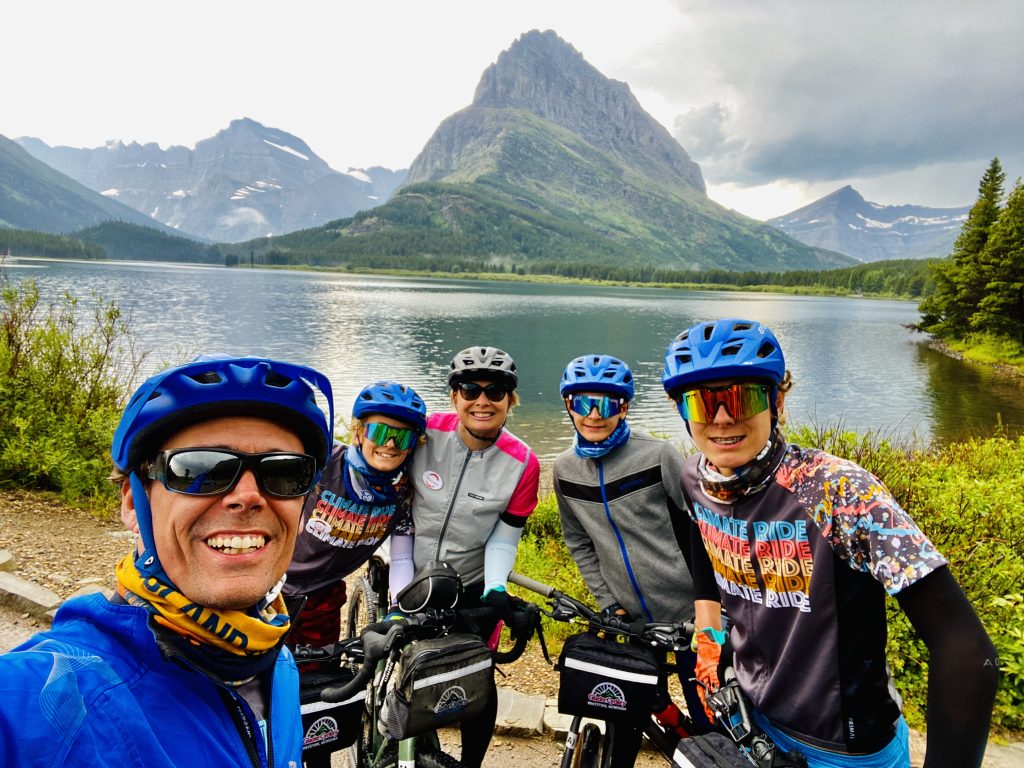 family in glacier